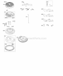 Flywheel Controls Diagram and Parts List for 401577-0134-B1  Briggs and Stratton Engine
